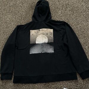 Roxy Black Hoodie with Artistic Back Design